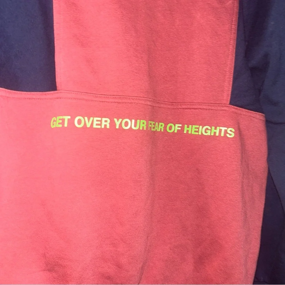 Men Nike Air ‘Get Over Your Fear of Heights’ Hoodie Large L Burgundy hoody
